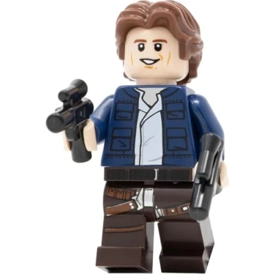 Image of LEGO Star Wars: Han Solo Minifigure with Wavy Hair and Twin Pistols from Slave One 20th Anniversary Set (75243)
