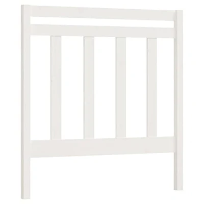 Image of vidaXL Solid Pine Wood Bed Headboard Stylish Slatted Design &amp; Comfortable Support, Universal Size White