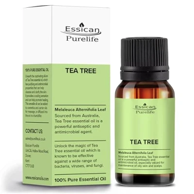 Image of Premium Tea Tree Oil 10ml in Glass Bottle, for Nails, Skin &amp; Itchy Scalp Hair, Deeply Nourishing, Health Essential