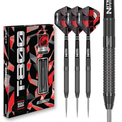 Image of RED DRAGON Darts T 800 24g 90% Professional Tungsten Steel tip Set with Dart Flights and Shafts (Stems)