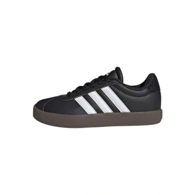 Image of adidas Unisex Kids VL Court 3.0 Shoes Kids, Core Black/Cloud White/Gum, 10.5 UK Child