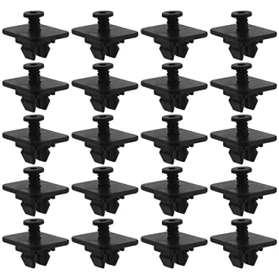 Image of ECSiNG 20PCS Car Rear Bumper &amp; Trim Fastener Clips Compatible with Golf Passat WHT005263 Automotive Plastic Retainer Black