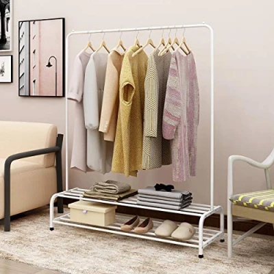 Image of BOFENG Metal Garment Rack Clothes Rails,Coat Rail Heavy Duty Carment Hanging Display Stand For Living Room, Bedroom