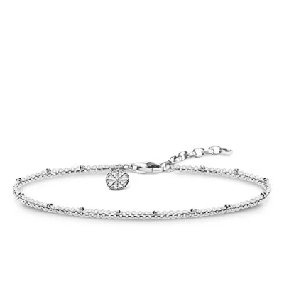 Image of Thomas Sabo Unisex Karma Wheel Bracelet 925 Sterling Silver KA0007 001 21 L19v