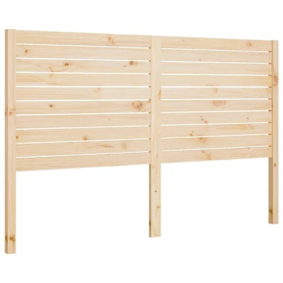 Image of vidaXL Solid Wood Pine Bed Headboard Rustic Designed, Untreated Pinewood, For Standard Sizes, Stylish Brown Colour, Fashionable Look, 156x4x100 cm