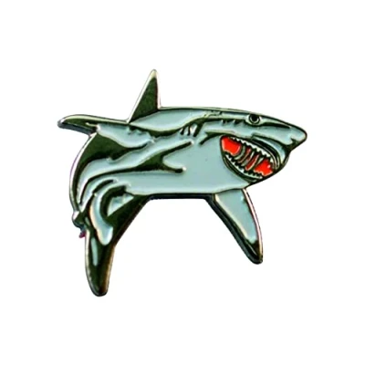 Image of Metal Enamel Pin Badge Brooch Great White Shark (Jaws) (Nemo : Bruce)