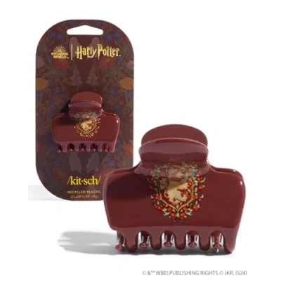 Image of Harry Potter x Kitsch Jumbo Hair Clips 2.3 Inches Big for Girls and Women Stylish Accessories Large Claw Full Updo Half Ponytail Gryffindor 1pc