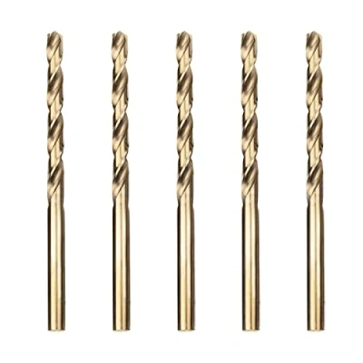 Image of Meccion HSS Cobalt Jobber Drill Bit 5pcs 5.0mm Twist for Drilling Stainless Steel and Metal