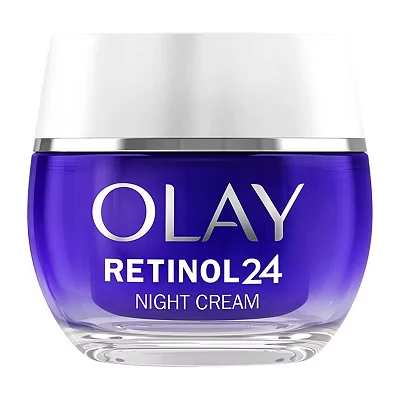 Image of Olay Retinol 24 Night Cream Face Moisturiser, Skincare with Antioxidant Vitamin E Overnight Anti Aging Skin Care: Smooths, Renews and Hydrates, 50ml