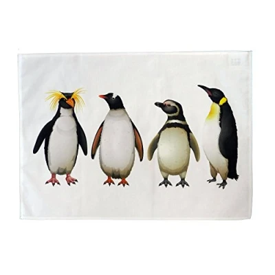 Image of Half a Donkey Group of Penguin Friends Quality Cotton Tea Towel