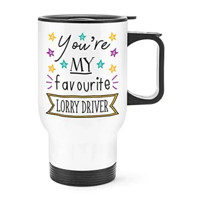 Image of You&#039;re My Favourite Lorry Driver Stars Travel Mug Cup with Handle
