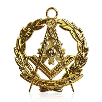 Image of AtSKnSK Masonic Past Master Chain Collar Jewel Gold Plated