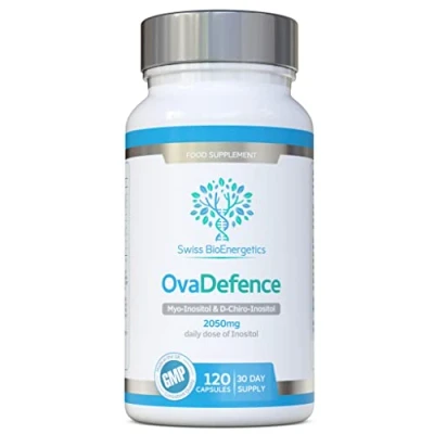 Image of OvaDefence, Myo Inositol &amp; D Chiro PCOS Supplement 2050mg, 30 Day Supply with Methyl Folate, Chromium Methylated B Vitamins Balanced for Hormonal Ovarian Support UK Made