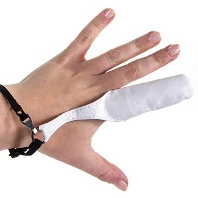 Image of Premium Large Soft Real Leather Finger Stall Adjustable Protective Bandage/Cover