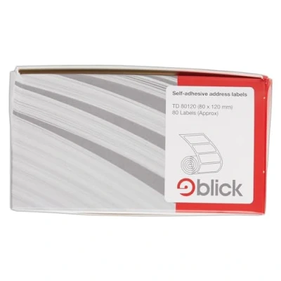 Image of Blick Labels, White, Self Adhesive Stickers, Typist, Address Label, 50mm x 102mm, 120 For Home, Office, Family, School, Letters