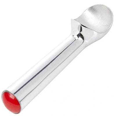 Image of BarBits Ice Cream Scoop Dipper Colour Coded with Liquid Filled Handle (Hand Wash Only) Red