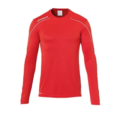 Image of Uhlsport Stream 22 Long Sleeve Jersey Men, Fluo Green/Black, Moisture Wicking Dry Tech, Size S