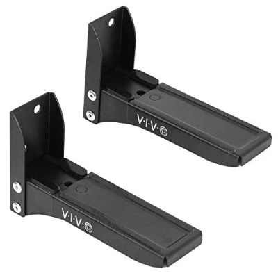 Image of VIVO Steel Universal Dual Soundbar Wall Mount L Brackets, Adjustable Extending Speaker Arm Holders, Black, SPSB4