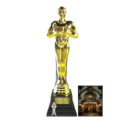 Image of Golden Award cut out Hollywood Lifesize Cardboard Cutout / Standee Standup Includes 8x10 (20x25cm) Star Photo