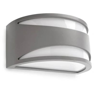 Image of Napoli 1 Light Outdoor Wall Grey IP65, E27