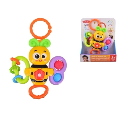 Image of KandyToys Light Up Musical Bee Baby Sensory Toy Teether Rattle