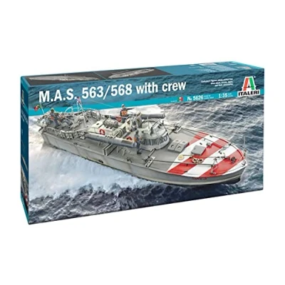 Image of Italeri ITA5626 MAS 568 4a Serie with Crew torpedo boat Model kit, Unvarnished