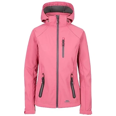 Image of Trespass Womens Softshell Jacket Zip Off Hood with 3 Zips Bela II