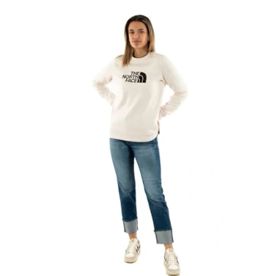 Image of The North Face DREW PEAK CREW Sweatshirt, Women&#039;s, Size: 18/20, White dune