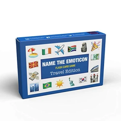 Image of Bubblegum Stuff Name The Emoticon Game Travel Edition Flash Card Board Suitable For All Ages Fun Family