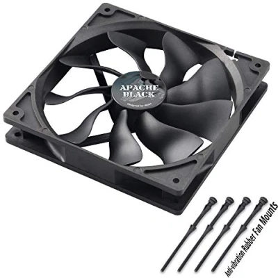 Image of Akasa 140mm APACHE Black Silent Case Fan HDB Long Lifespan Bearing PWM Auto Speed Control IP 54 Dust &amp; Water Proof For PCs, Heatsink, CPU cooling and Ventilation AK FN062