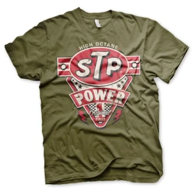 Image of STP Officially Licensed Power Mens T Shirt (Olive), X Large