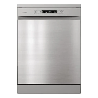 Image of Hisense HS622E90XUK Freestanding Standard Dishwasher 85cm High Stainless Steel E Rated, Silver, 24 x 23 33 inches (L W H) [Energy Class E]