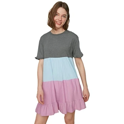 Image of Trendyol Women Mini Shift Relaxed Knit Dress