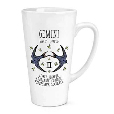 Image of Gemini Horoscope 17oz Large Latte Mug Cup