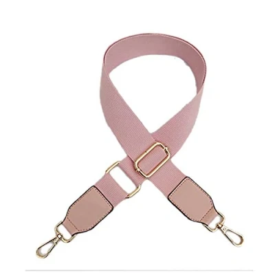 Image of ZOONAI Canvas Crossbody Shoulder Bag Strap Wide Handbag Purse Adjustable Replacement Belt (Pink)