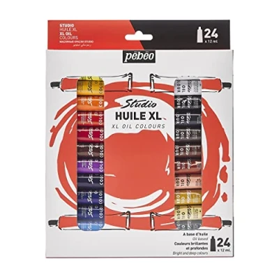Image of Pébéo XL Oil Studio Paint Set for Professional Artists and Hobby Painters 24 colours, 12 ml