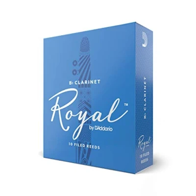 Image of D’Addario Woodwinds Royal Bb Clarinet Reeds B Flat for Strong Spine Filed Cut Strength 5.0, Pack of 10
