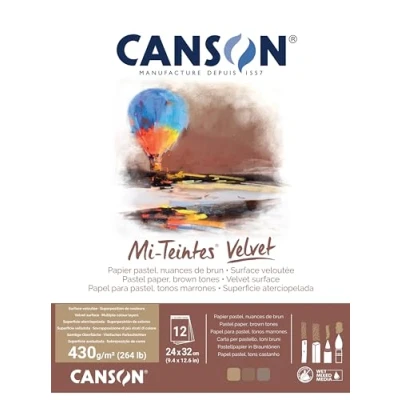 Image of CANSON Pastel Paper, 3 Brown Tones, 9.4x12.6&#039;&#039; 24x32cm