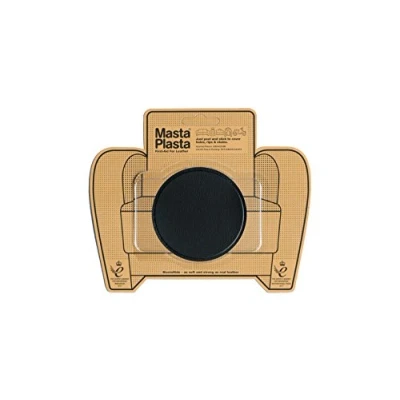 Image of MastaPlasta BLACK Self Adhesive PREMIUM Instant Leather Repair Patches for Sofas, Car Seats, Bags and More. Stick on Upholstery Patch. CIRCLE 8x8cm