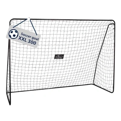Image of HUDORA Soccer Goal XXL Large football for Kids &amp; Adults Weatherproof sturdy with tight net home use Premium Outdoor Wall Leisure Training