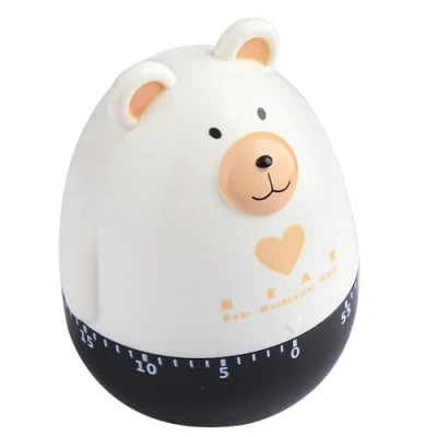 Image of Rumyve Mechanical Kitchen Timer,Cute Cartoon Animal Alarm Cooking Timer,Manual Time Manager Countdown Timer Reminder for Baking Learning Sports