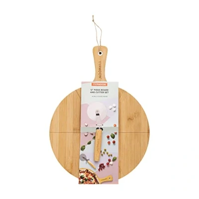 Image of Typhoon World Foods Pizza Board &amp; Cutter Set
