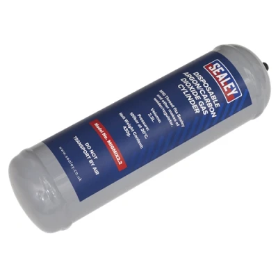 Image of Sealey 430g Disposable Argon/Carbon Dioxide Gas Cylinder