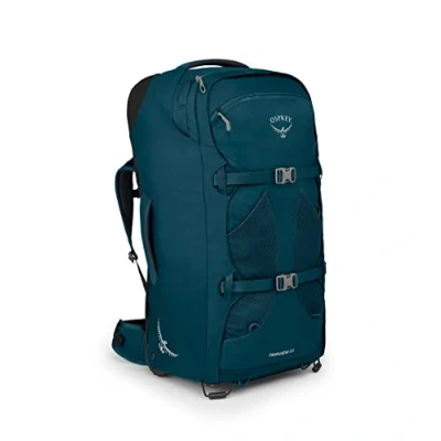 Image of Osprey Fairview 65 Women&#039;s Wheeled Travel Backpack, Night Jungle Blue (10003704)