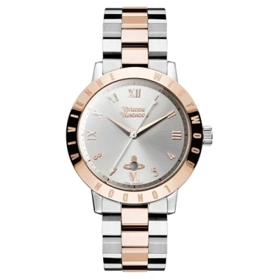 Image of Vivienne Westwood Bloomsbury Women&#039;s Quartz Watch with Silver Dial Analogue Display and Two Tone Stainless Steel Bracelet VV152RSSL