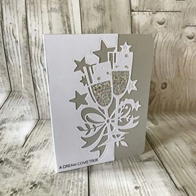 Image of SpirWoRchlan Cutting Dies, Wine Glass Metal Dies DIY Scrapbooking Embossing Paper Cards Album Stencil Craft Decor Tool Gift