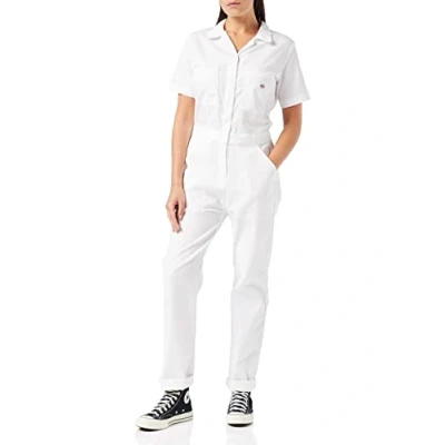 Image of Dickies, Women&#039;s, SS FLEX COVERALL, WHITE, XS
