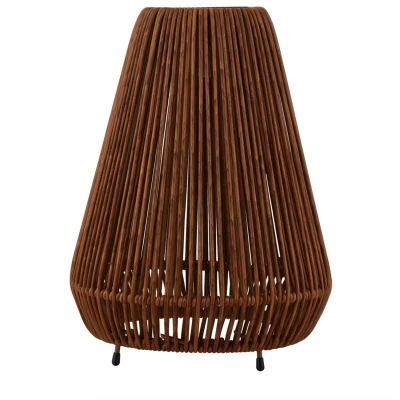 Image of Lindby LED solar light Amaria, rattan, dark, Ø 27 cm