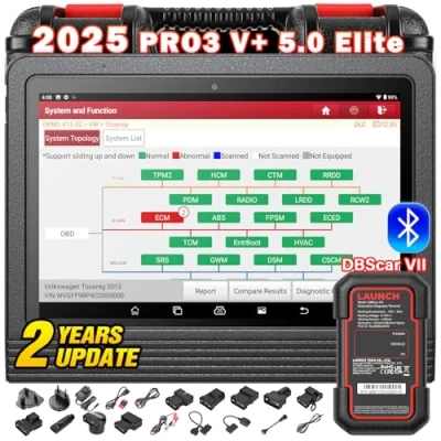 Image of LAUNCH X431 PRO3 V+ 5.0 Bidirectional Scan Tool, OEM Topology, HD Trucks, ECU Coding, 41+ Services, All System Diagnose, 2 Year Free Update