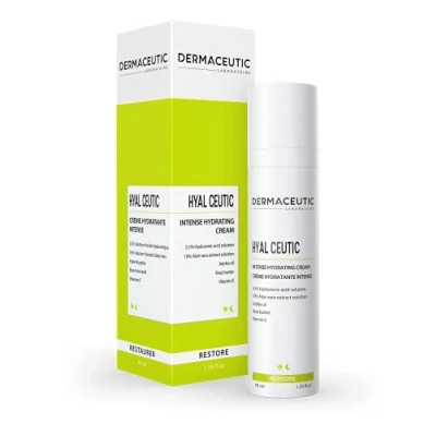 Image of Dermaceutic Hyal Ceutic Intense 24hr moisturizing cream with Hyaluronic acid, Aloe Vera, Vitamin E and Jojoba oil 40ml